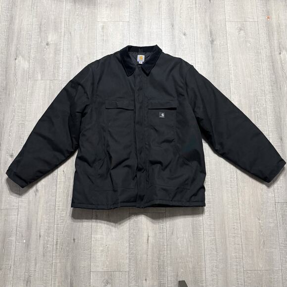 Carhartt C55 BLK Extremes Yukon Arctic Coat Quilt Lined Black Canvas Men’s 2XL